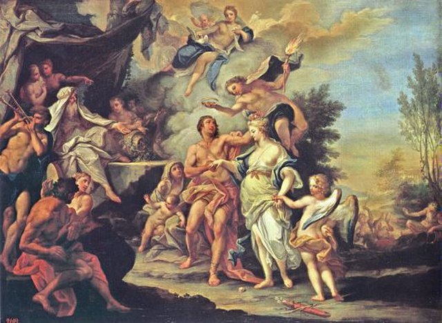 Il matrimonio tra Atalanta e Ippomene di Louis de Boullogne